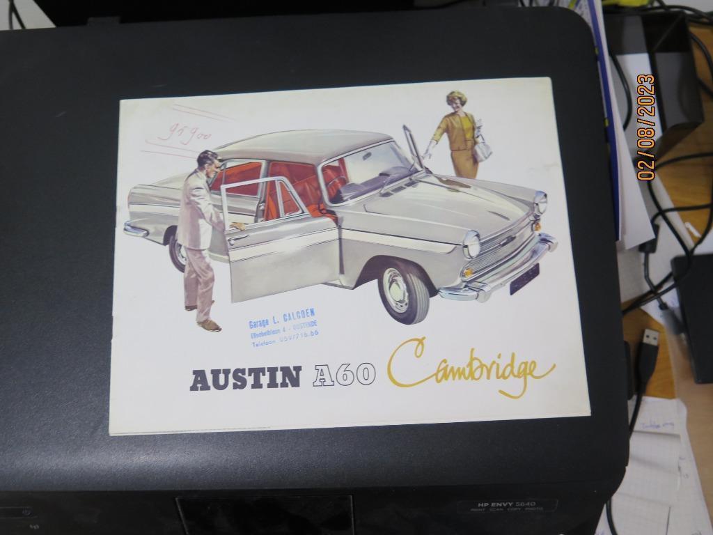 AUSTIN CAMBRIDGE A60  DEPLIANT 1963 Brochure, Envoi