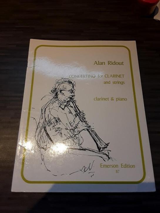 Alan Ridout: Concertino for clarinet and strings, Muziek en Instrumenten, Bladmuziek, Klarinet, Gebruikt, Klassiek, Ophalen of Verzenden