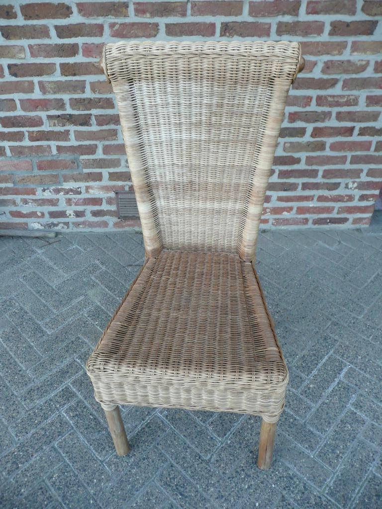 2 rieten stoelen (rotan) voor terras/balkon/veranda, Ophalen of Verzenden, Zo goed als nieuw, Rotan