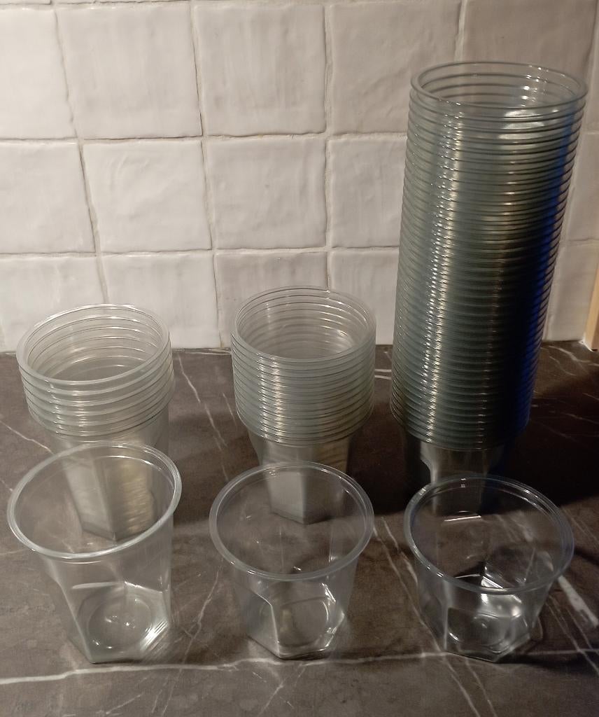 Gobelet en plastique PET transparent - 3 tailles, Enlèvement ou Envoi