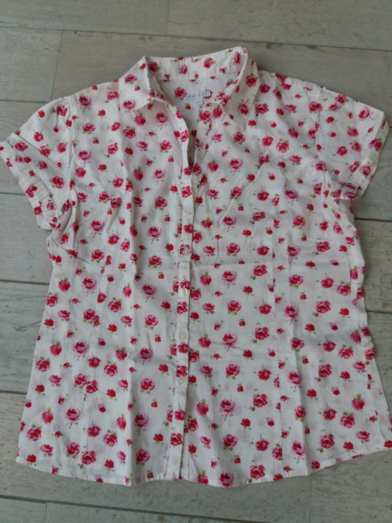 Mooi fleurig bloesje - large - Buissonnière - maat 40, Kleding | Dames, T-shirts, Zo goed als nieuw, Maat 38/40 (M), Roze, Korte mouw