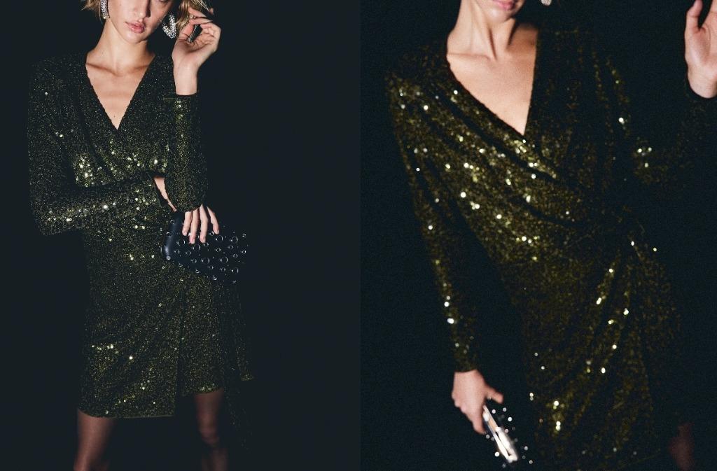 Robe noire, magnifique avec paillettes, neuve, taille, Longueur genou, Noir, Envoi, Neuf