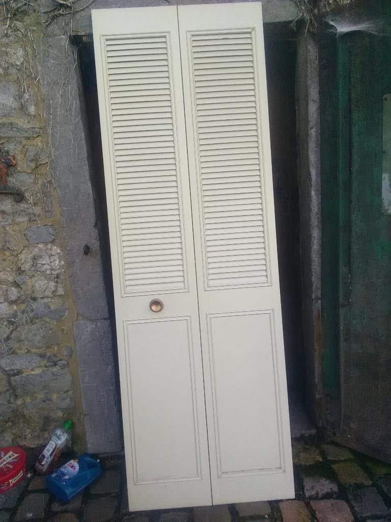 Ancienne porte de dressing 'lot de 4  1960)70, Maison & Meubles, Enlèvement ou Envoi, Utilisé, Métal