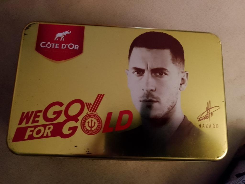Blikken doos côte D'or voetbal hazard, Enlèvement ou Envoi