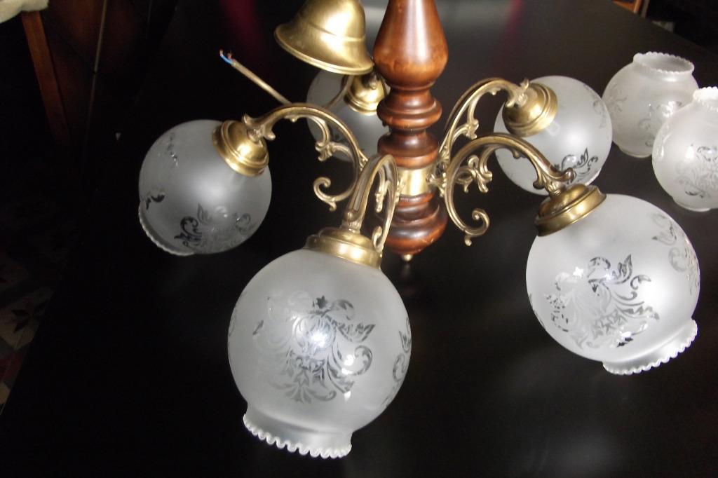 suspension, Maison & Meubles, Lampes | Suspensions, Enlèvement, Comme neuf, Bois, Ancien