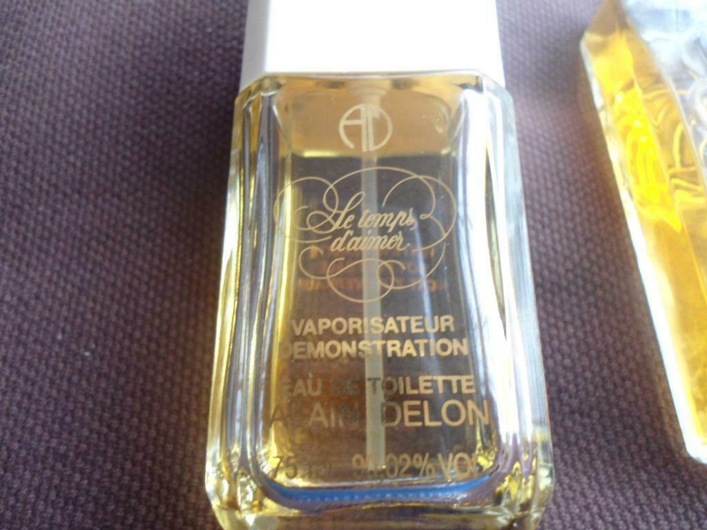 Paire d'anciens parfums remplis +/- au 3/4 Alain Delon Caro, Enlèvement ou Envoi, Utilisé