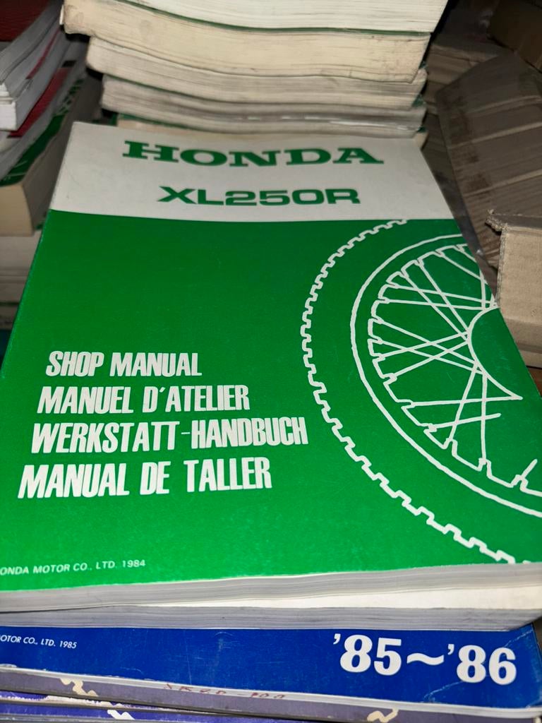 Workshopmanual Honda XL250 R Prolink, Ophalen of Verzenden, Honda