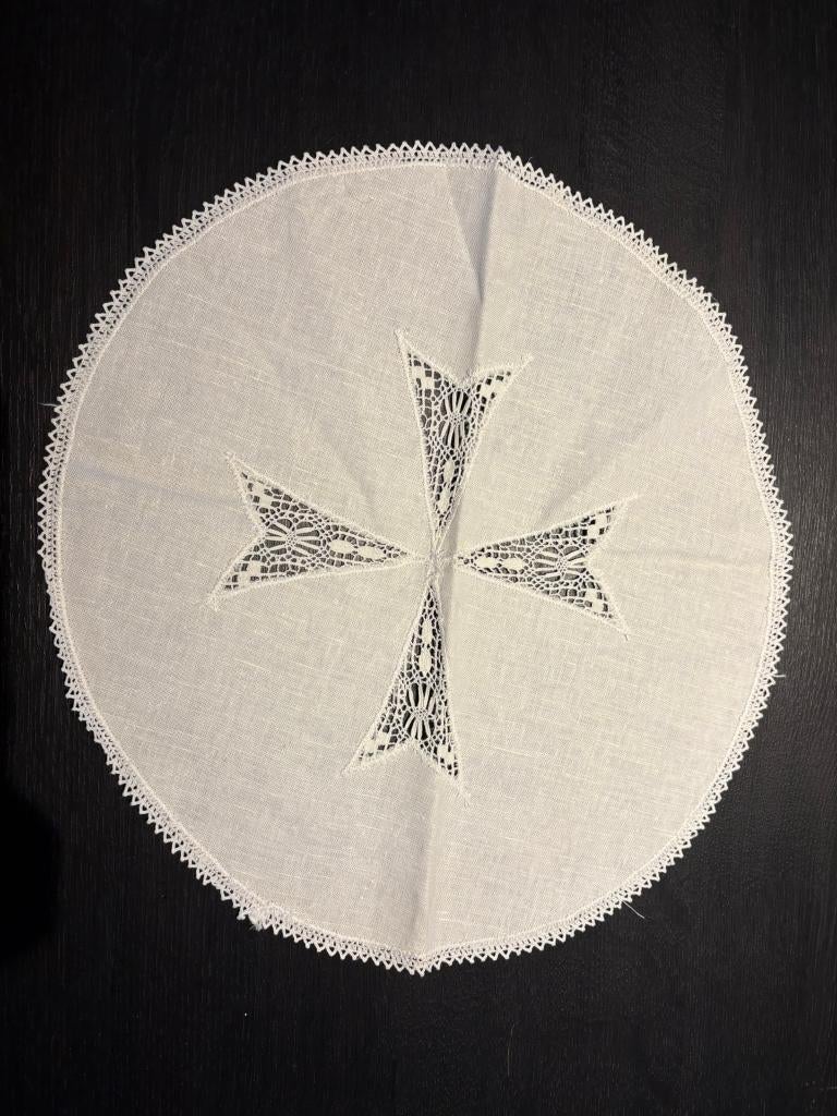 Hand gestikt tafelkleed, Antiek en Kunst, Ophalen