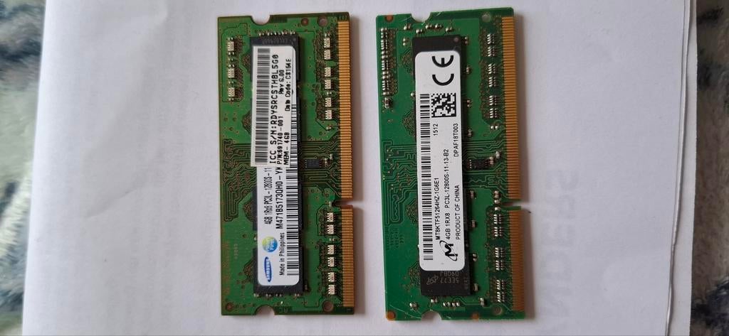 Ram geheugen  4gb 1R8 pc3L voor laptops, Computers en Software, Ophalen of Verzenden, Zo goed als nieuw