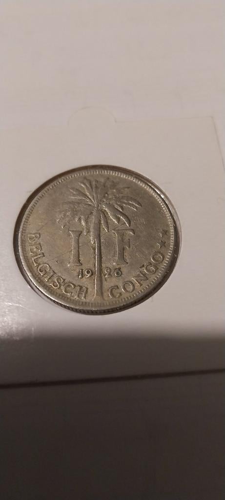 Nice 1 franc 1926 Congo belge 1926 Flamand, Enlèvement ou Envoi, Métal, Monnaie en vrac