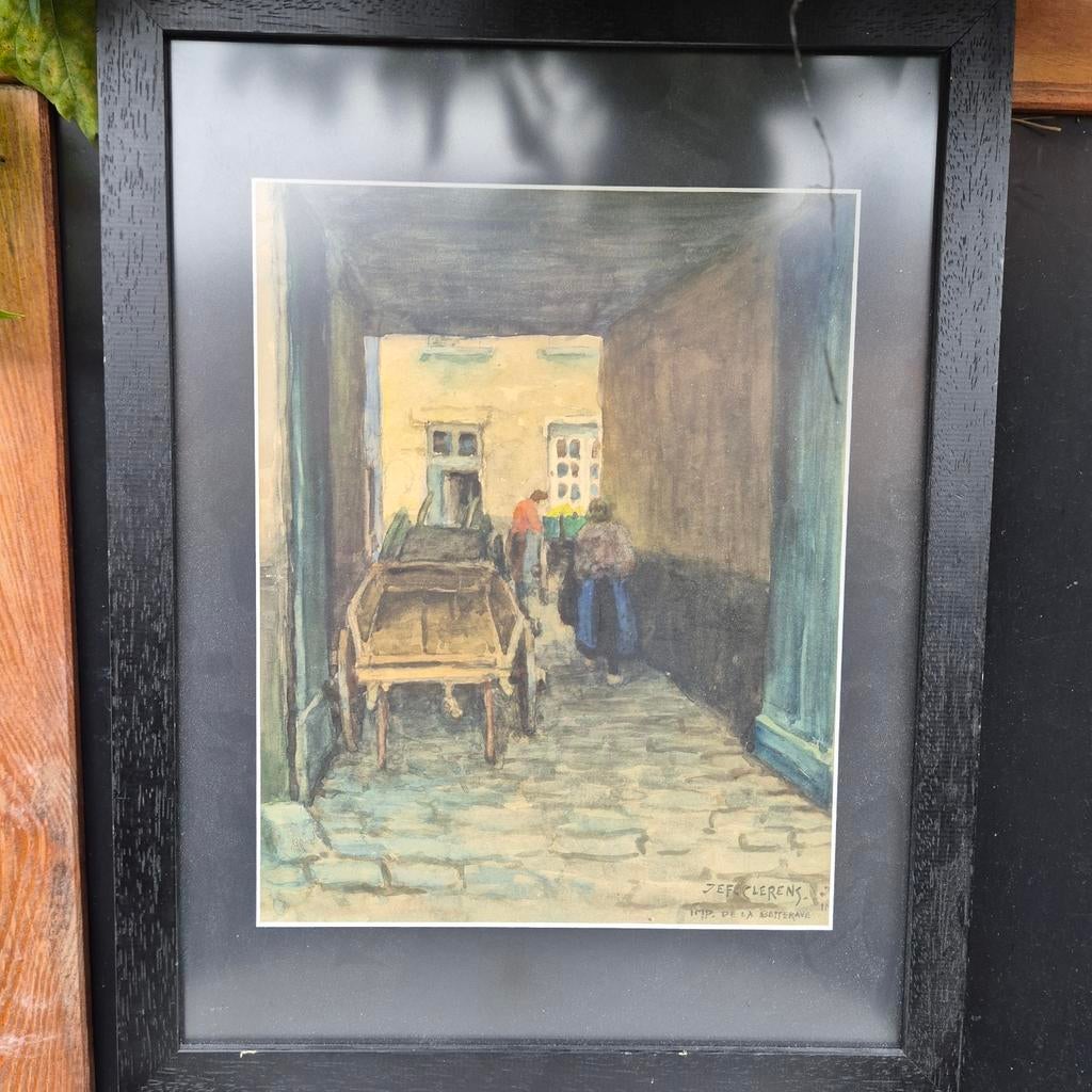 Aquarelle de Joseph Clerens. « lutin ». « De la meilleure fa, Enlèvement ou Envoi