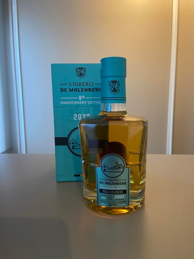 De Molenberg Whisky - 9th Anniversary Ed. 2022 Folle Blanche, Verzamelen, Wijnen, Ophalen, Nieuw