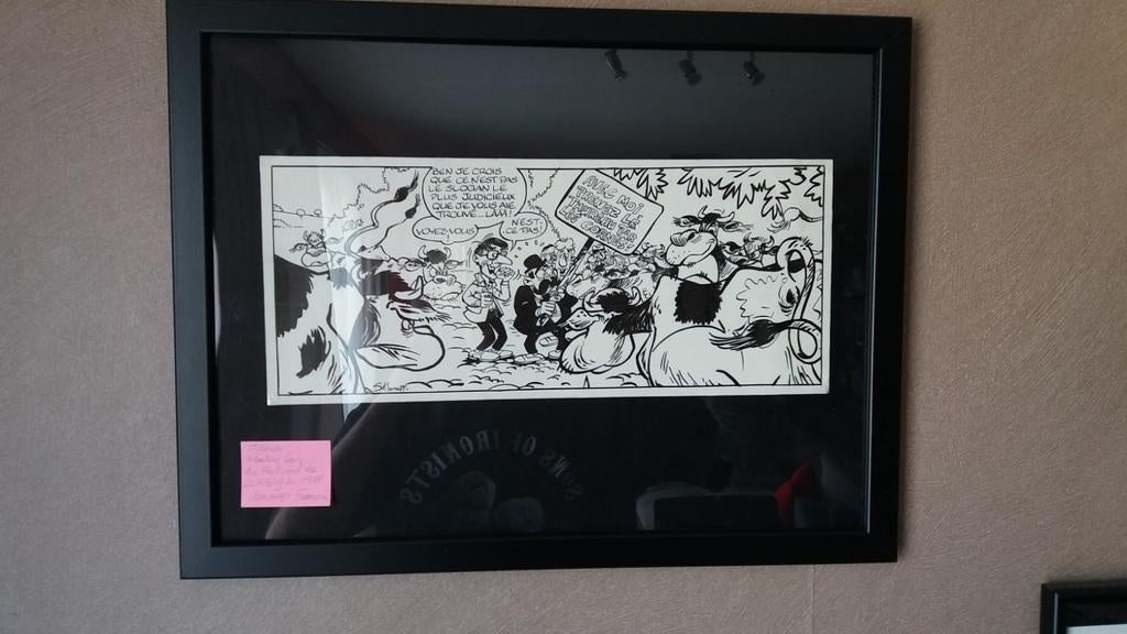 Dessin Hommage à Franquin par Stibane (Durbuy  1988), Enlèvement ou Envoi