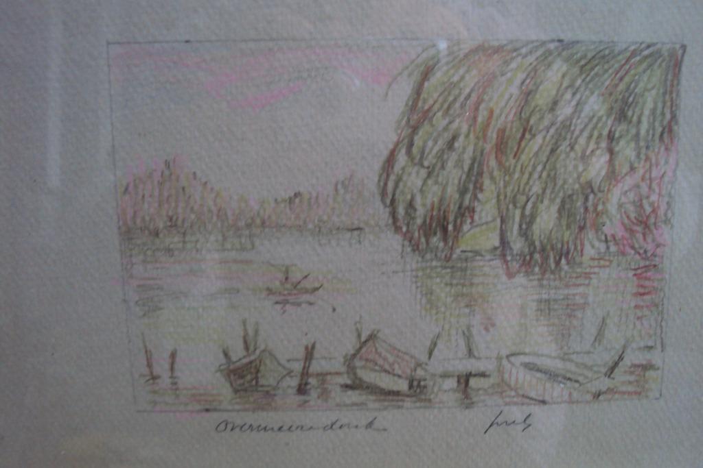 tekening met kleurpotlood, Enlèvement ou Envoi, Comme neuf, Crayon ou Feutre