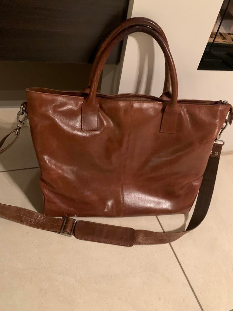Plevier laptop-tas/boekentas  ECHT leder, Ophalen, Zo goed als nieuw