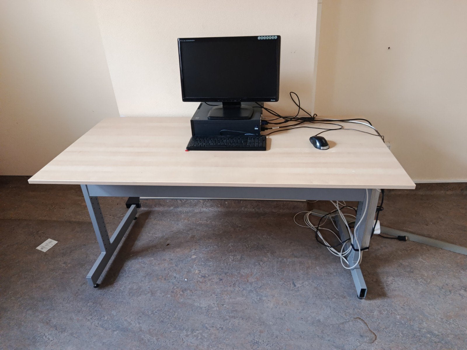 ​Lot de 9 bureaux professionnels réglables – 160x80cm, Maison & Meubles, Gris, Bois
