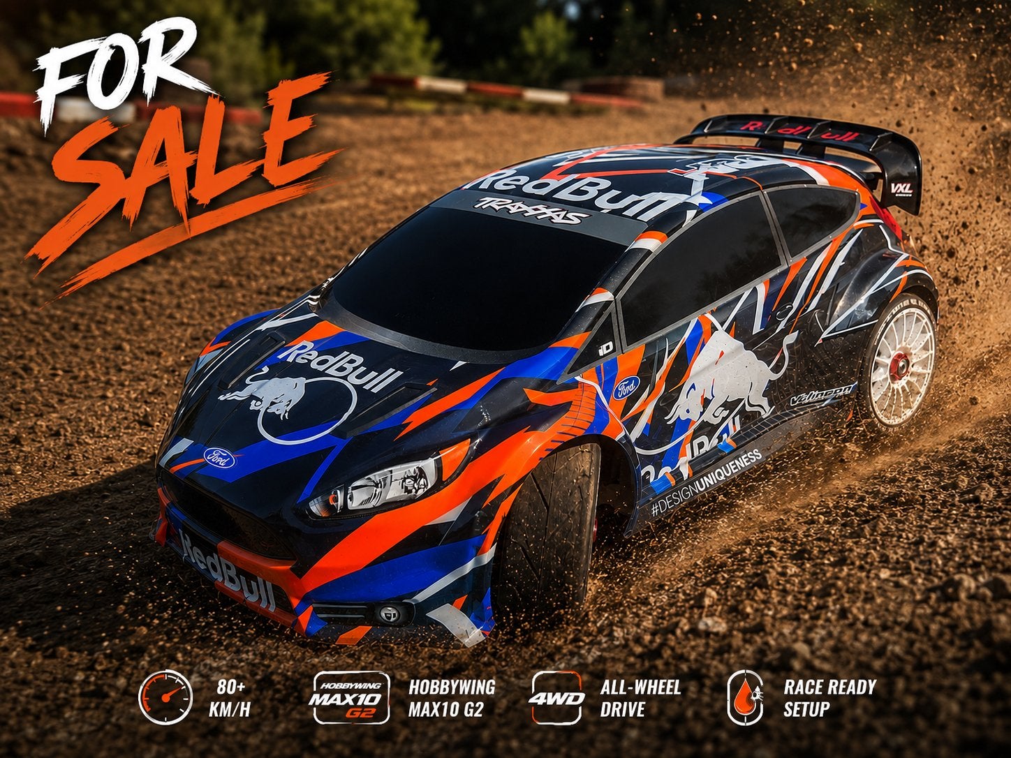 Traxxas Rally Fiesta ST max10 G2, Elektro, Ophalen of Verzenden, Zo goed als nieuw, Schaal 1:10