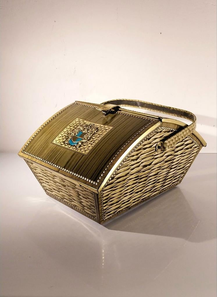 Belle boîte à biscuits Victoria Vintage — Modèle de panier d, Enlèvement ou Envoi
