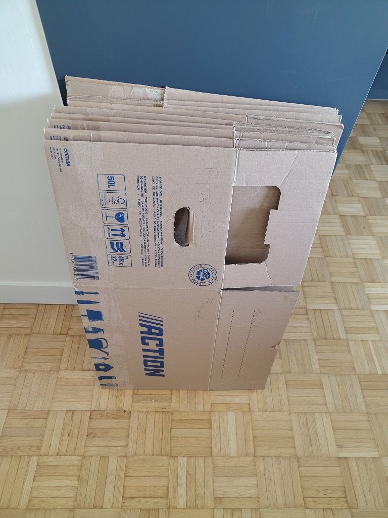 Verhuisdozen action, Doe-het-zelf en Bouw, Kratten en Dozen, Ophalen, Gebruikt, Opvouwbaar