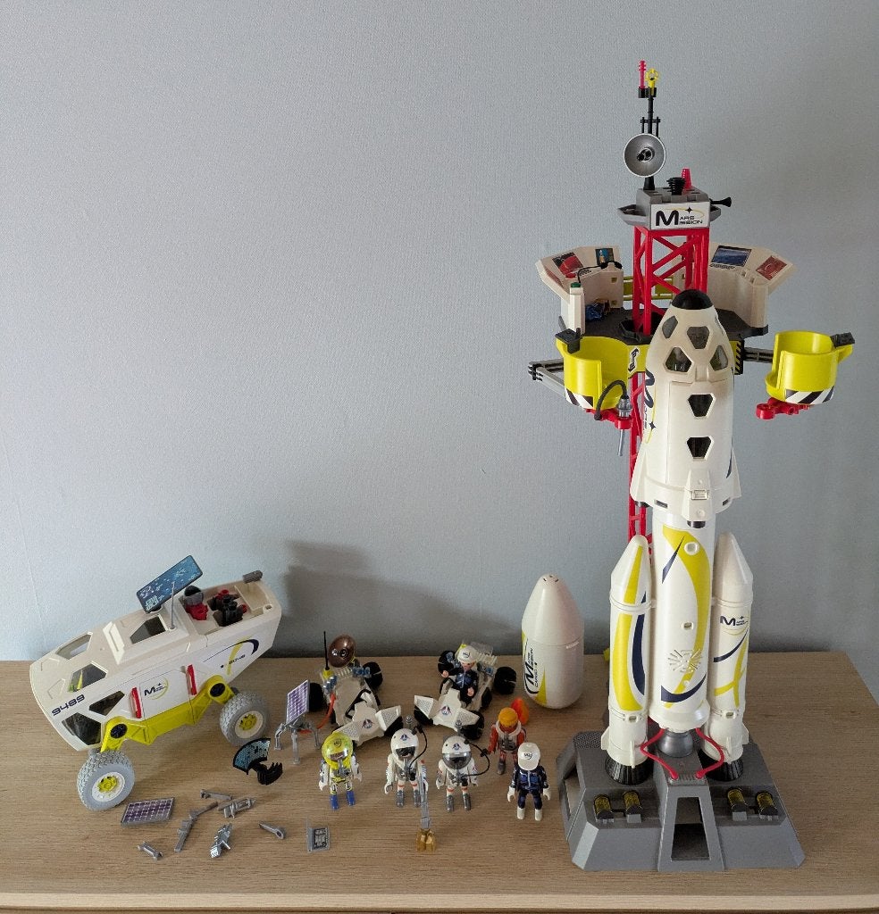 Playmobil Mars raket. Doos 9488, 9489 en 9101, Ophalen, Gebruikt, Complete set, Voertuig