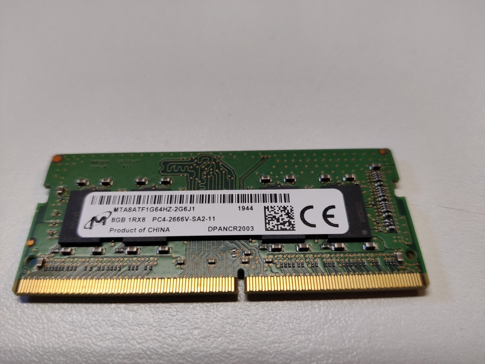 Micron 8GB DDR4 PC4-2666V, Ophalen, Gebruikt, DDR4, 8 GB