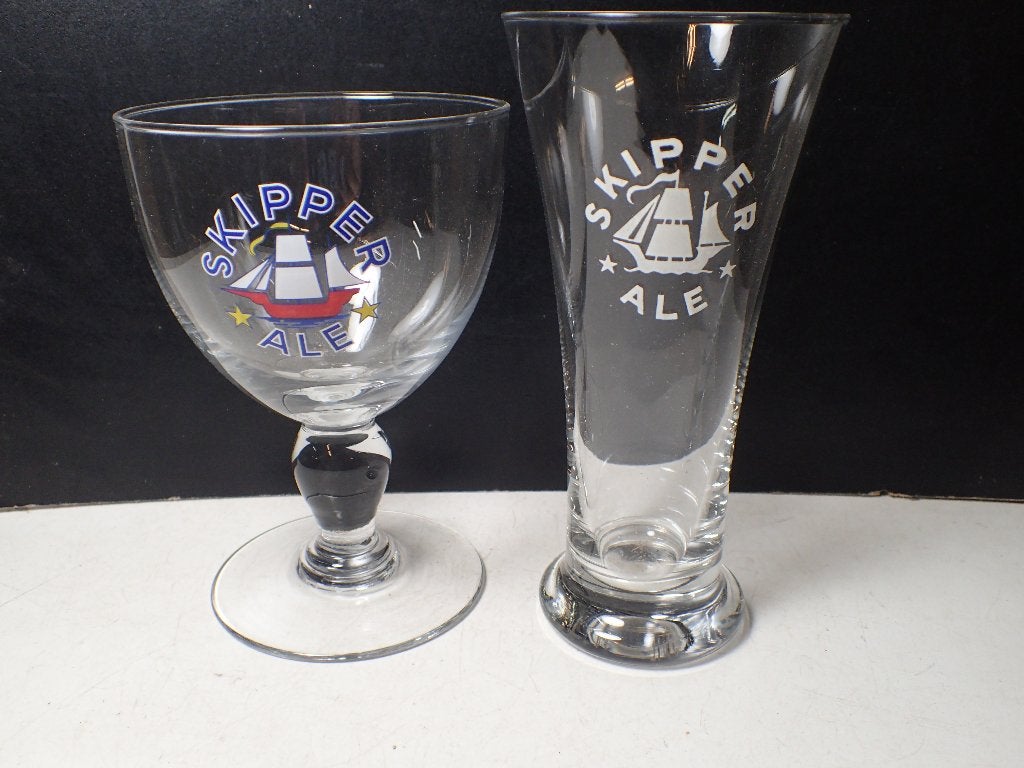 2 glazen Skipper Campina Dessel, Verzamelen, Ophalen of Verzenden, Gebruikt, Glas of Glazen, Overige merken