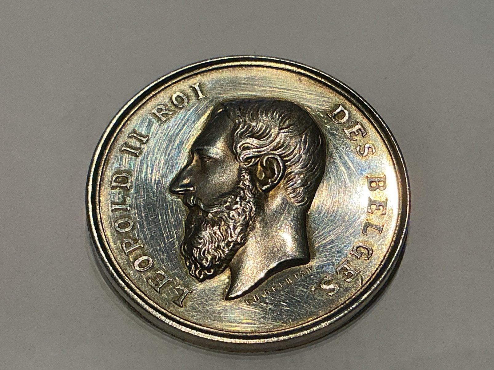 België La Louviere medaille 1886, Postzegels en Munten, Ophalen of Verzenden