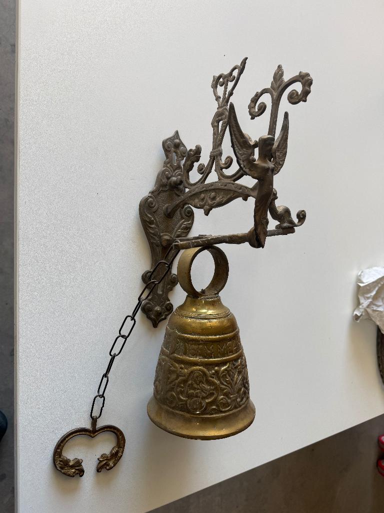 bronzen deurbel, Antiek en Kunst, Ophalen, Brons