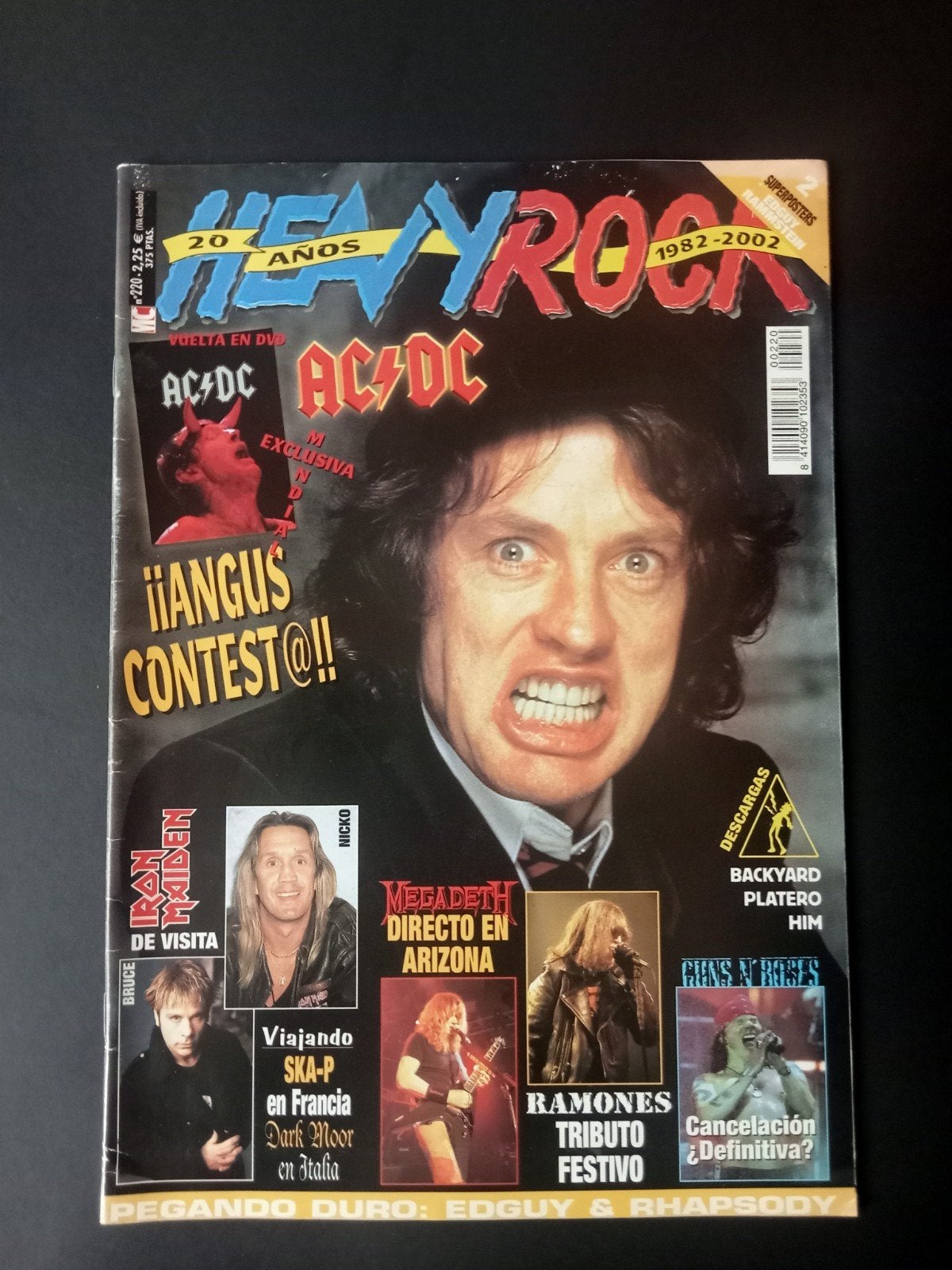 AC/DC, magazine Spain 2001, CD & DVD, Vinyles | Hardrock & Metal, Enlèvement ou Envoi