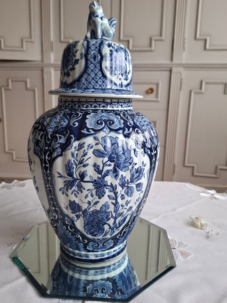 grote pot in Delfts Blauw, Ophalen