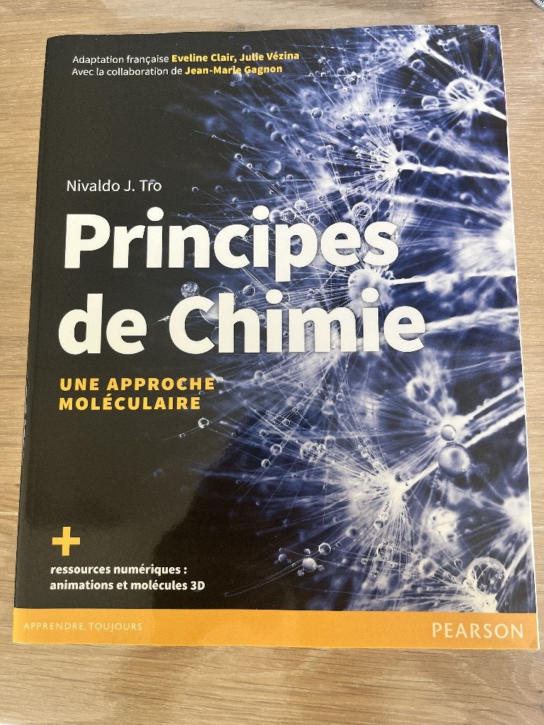 Principes de chimie : une approche moléculaire - Nivaldo, Enlèvement, Comme neuf, Autres niveaux, Chimie