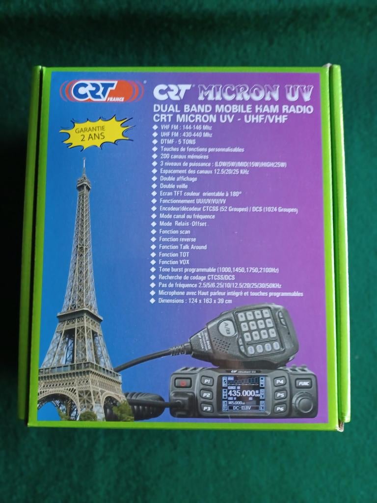 Émetteur récepteur  BI-BANDE  CRT, Télécoms, Émetteurs & Récepteurs, Enlèvement, Comme neuf, Émetteur et Récepteur