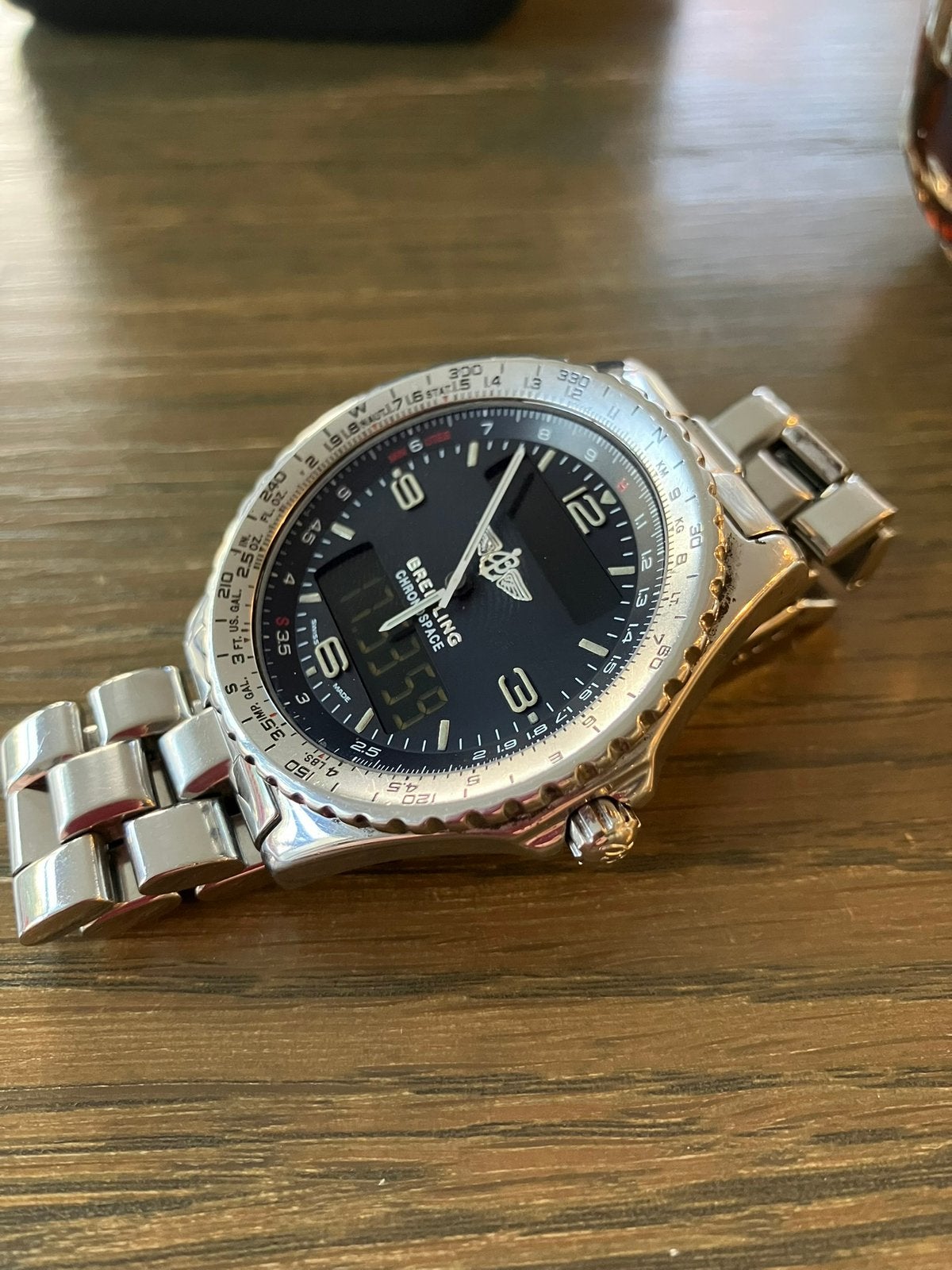 Breitling Chronospace, Bijoux, Sacs & Beauté, Montre-bracelet, Enlèvement ou Envoi, Breitling, Acier
