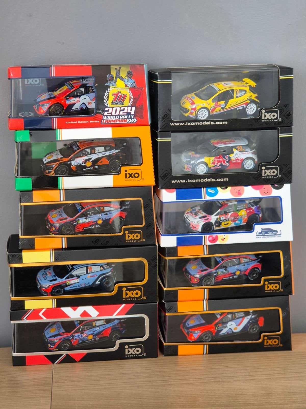Lot 9 voitures wrc rallye 1/43 Thierry neuville, Hobby & Loisirs créatifs, Voitures miniatures | 1:43, Enlèvement ou Envoi