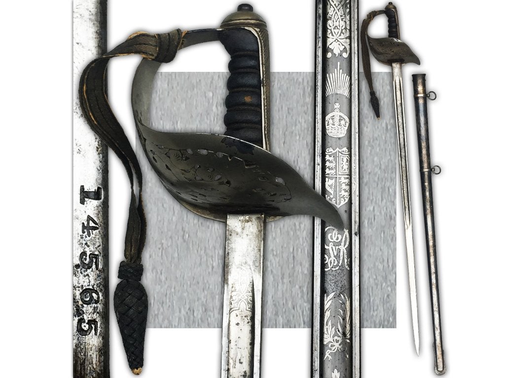 🚨Rare SABRE ANGLAIS BRITANNIQUE M1897 WW1 - Original, Collections, Enlèvement ou Envoi, Armée de terre, Épée ou sabre