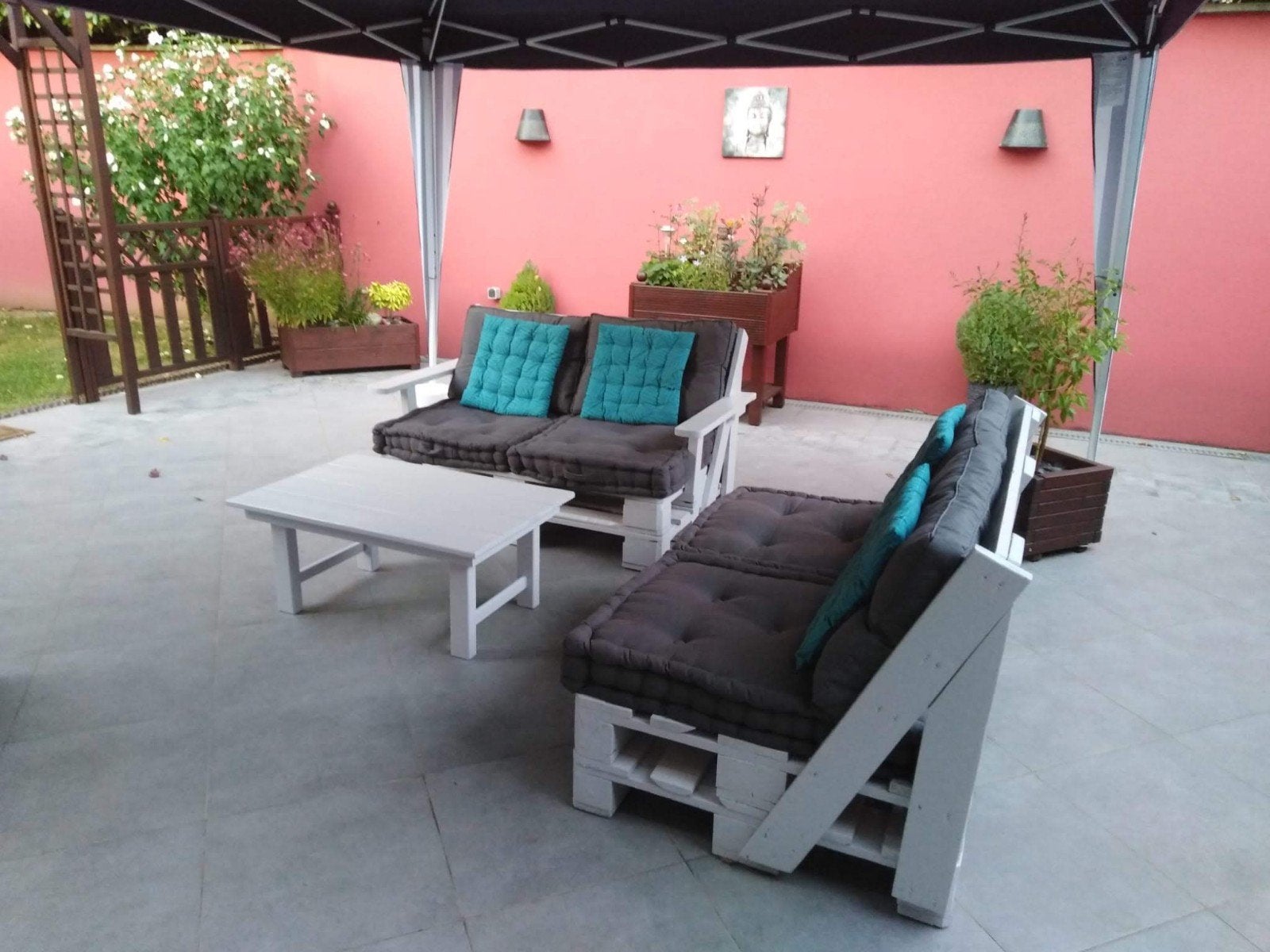 Salons jardin en palettes, Salons de jardin, Enlèvement, Utilisé, Bois