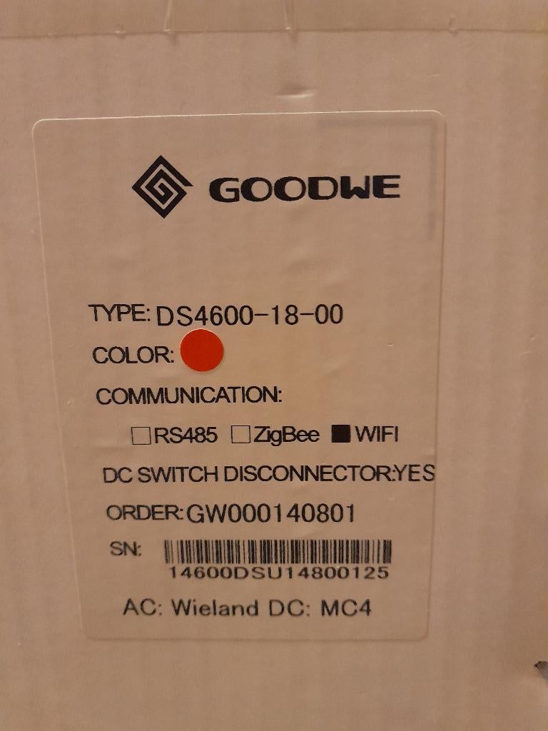 Omvormer GoodWe GW4600-DS, Ophalen, Gebruikt, Overige typen, 200 wattpiek of meer