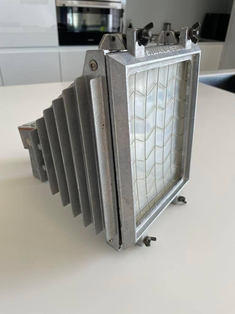 Industriële loftspots SylvaniaFeh500w, Huis en Inrichting, Ophalen, Metaal of Aluminium, Zo goed als nieuw, Led