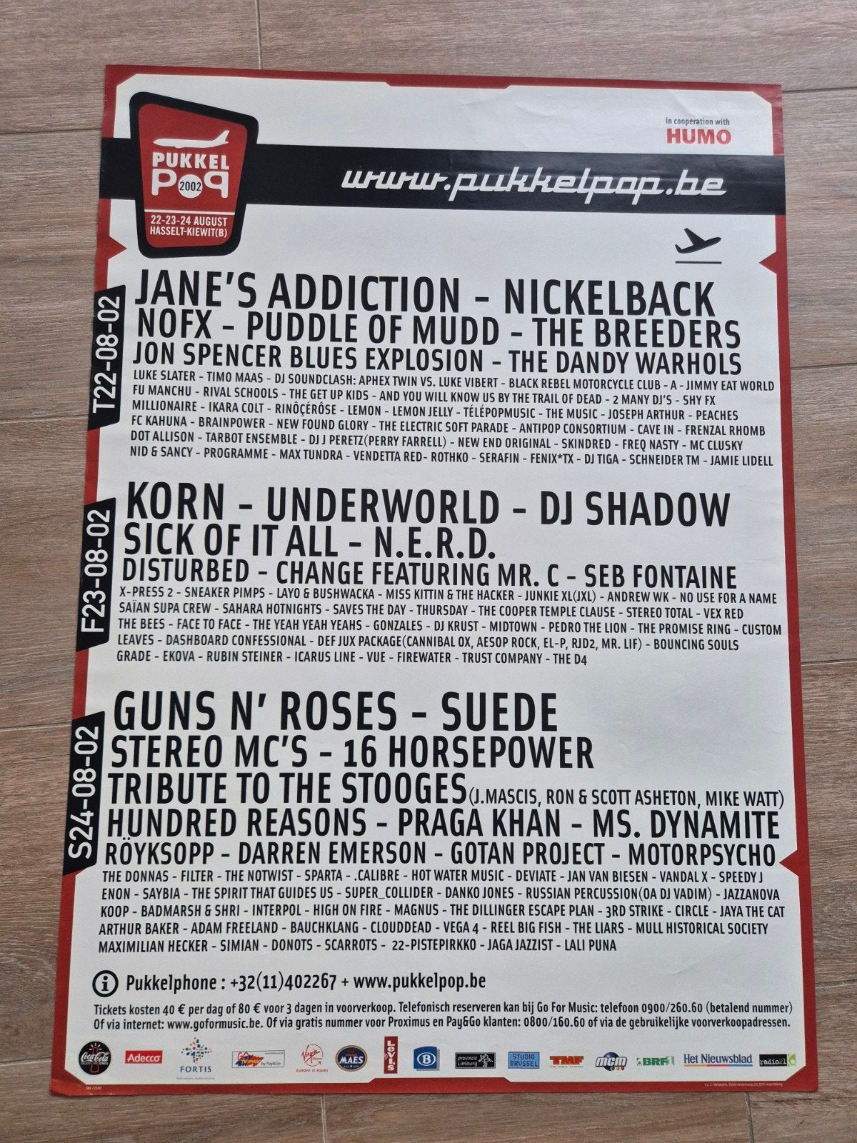 Poster Pukkelpop 2002, Verzamelen, Ophalen of Verzenden, Zo goed als nieuw, Muziek