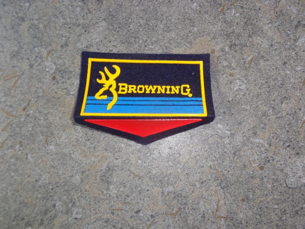 Mooie oude kleine Browning-patch in stof, Verzamelen, Ophalen
