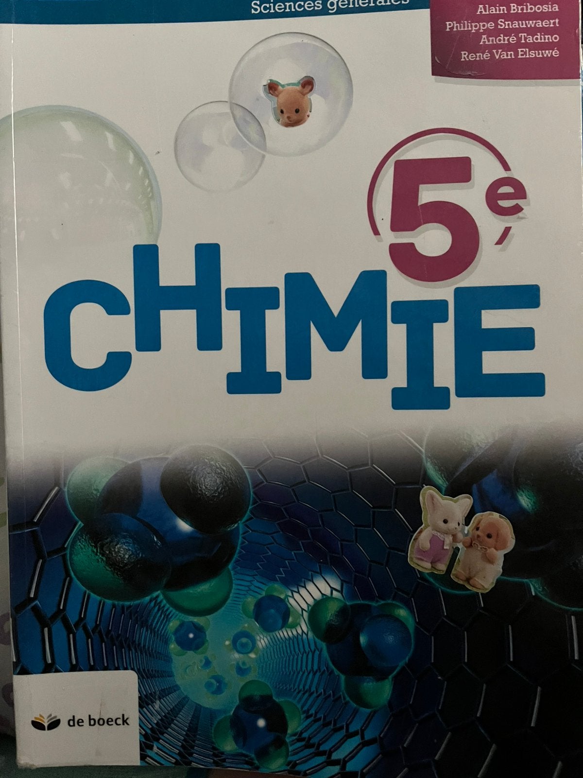 Manuek chimie 5 eme sciences generales, Livres, Enlèvement, Comme neuf, Chimie