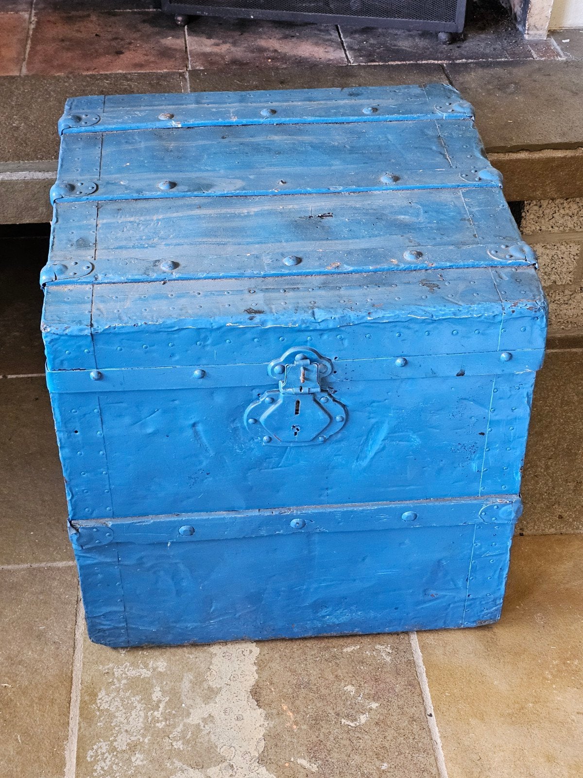 boîte de rangement en bois bleu antique, Maison & Meubles, Accessoires pour la Maison | Coffres, Enlèvement