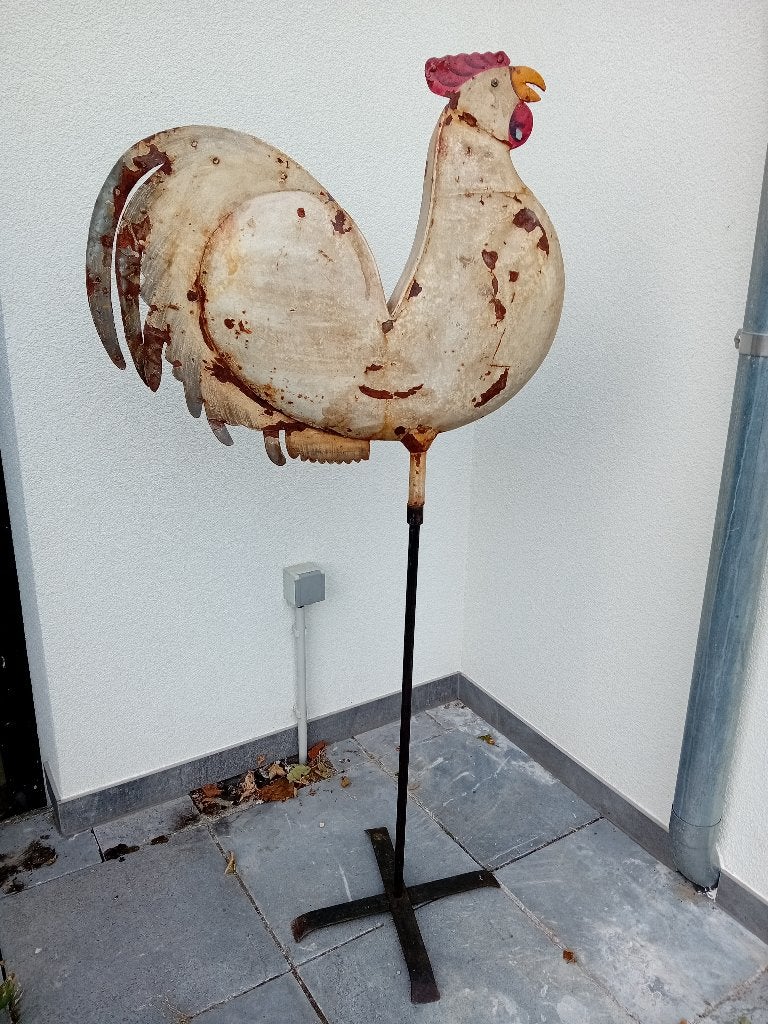 Rare grand coq gris antique, Jardin & Terrasse, Enlèvement ou Envoi, Utilisé
