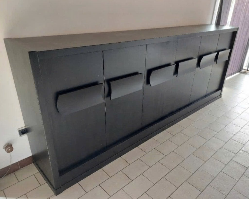 Set van Brutalist Barkast en Dressoir, Ophalen, Gebruikt, Eikenhout