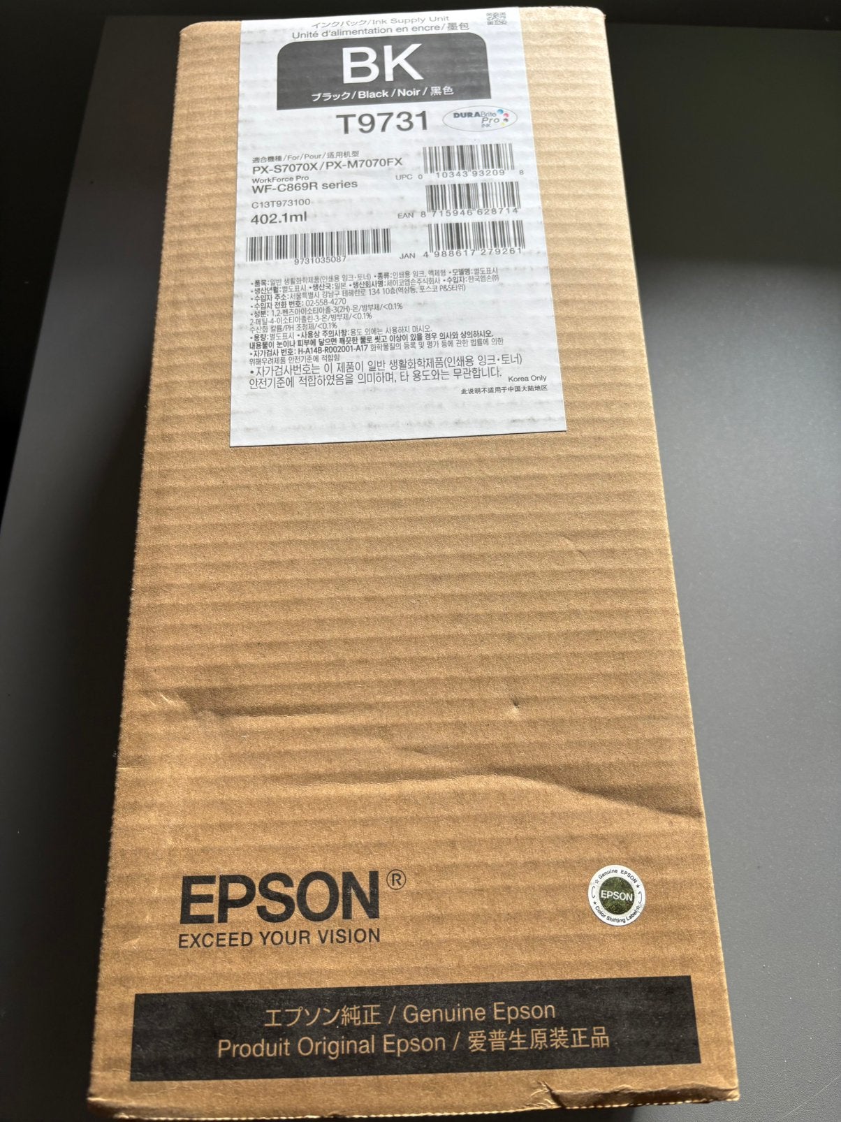 Cartouche Epson T9731 Noir (BK) – Originale, Informatique & Logiciels, Fournitures d'imprimante, Neuf, Enlèvement ou Envoi