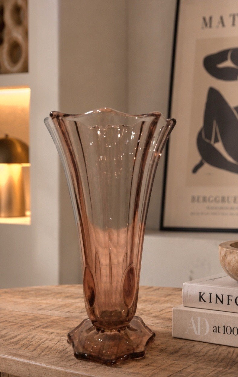Vase Art Déco Luxval de Val Saint Lambert Vase mamelouk 1935, Antiquités & Art, Enlèvement