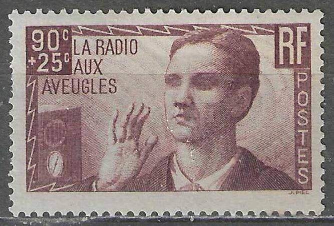 Frankrijk 1938 - Yvert 418 - Radio voor Blinden (PF), Verzenden, Postfris
