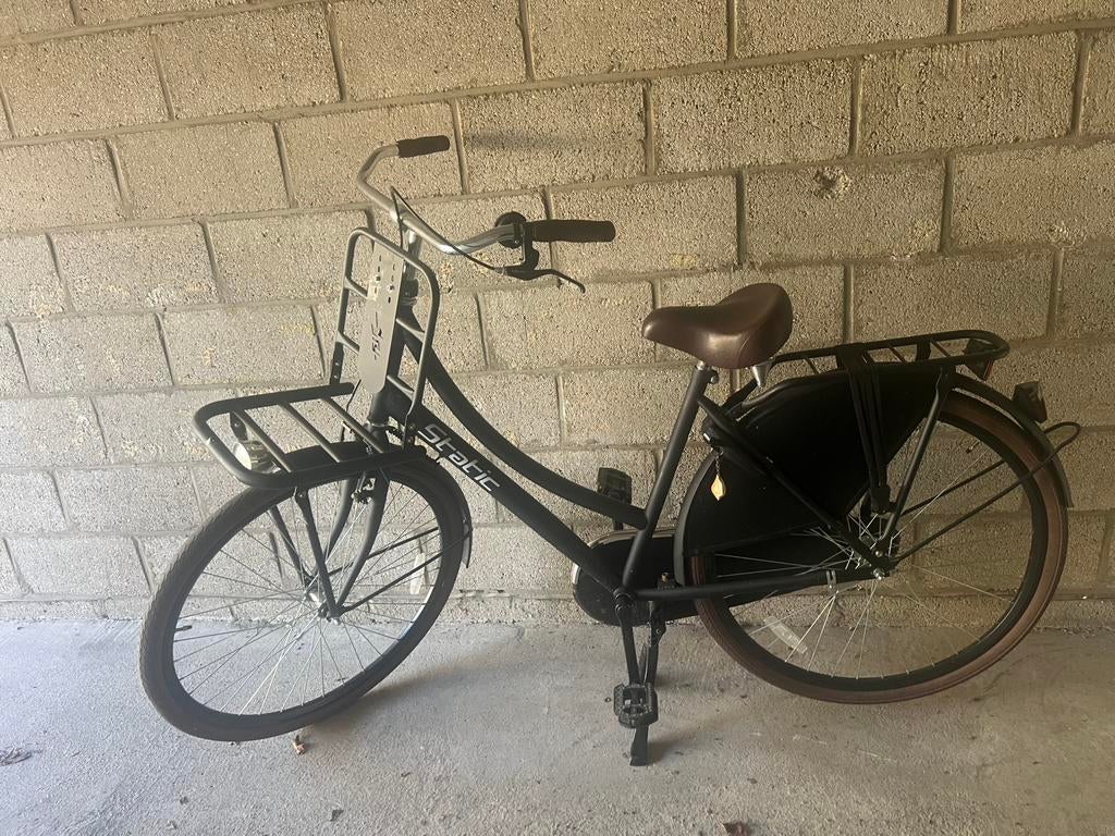 Static Omafiets 26 inch + voordrager, Ophalen, Gebruikt