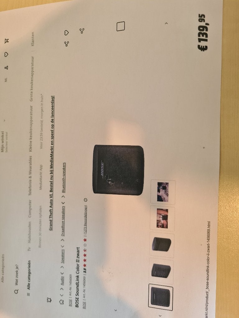 bletooth speakers bose soundlink color II zwart, Audio, Tv en Foto, Luidsprekerboxen, Gebruikt, Draagbare speaker, Bose, Ophalen