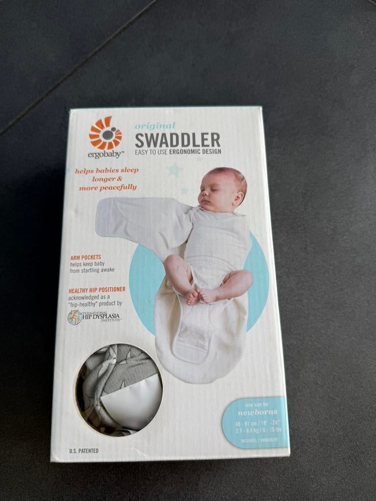 Swaddler inbakerslaapzakje newborn grijs met vogeltjes, Enfants & Bébés, Couvertures, Sacs de couchage & Produits pour emmailloter